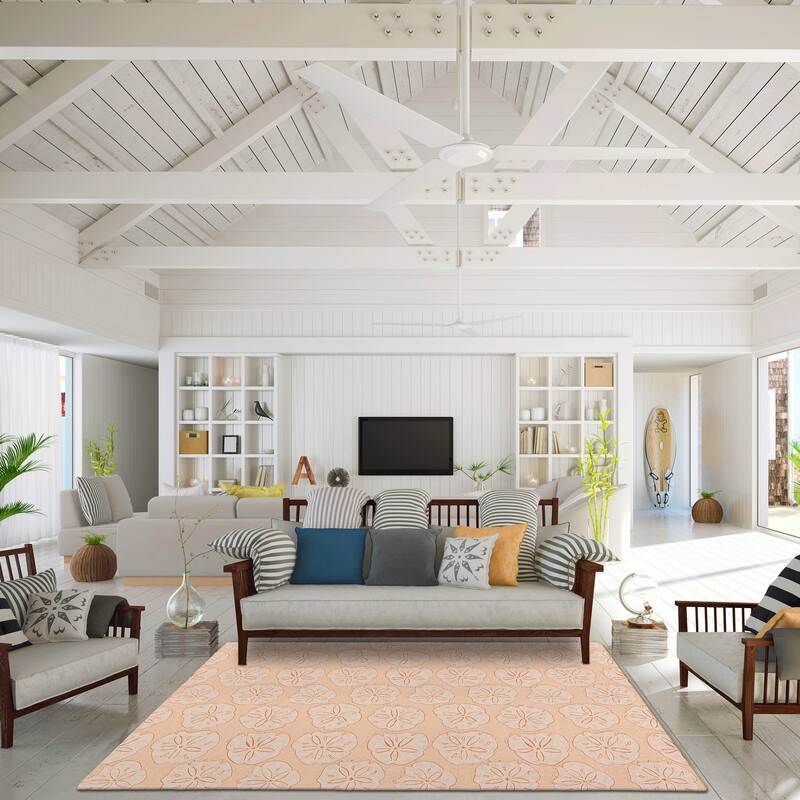 Indoor/ Outdoor Surfside Starfish Washable Rug New