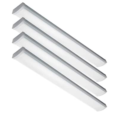 4FT LED Wraparound Light, Dimmable, 32/40/48W, Wattage and 3CCT Selectable, 120-270Vac, UL Listed, 4 Pack - 47.68