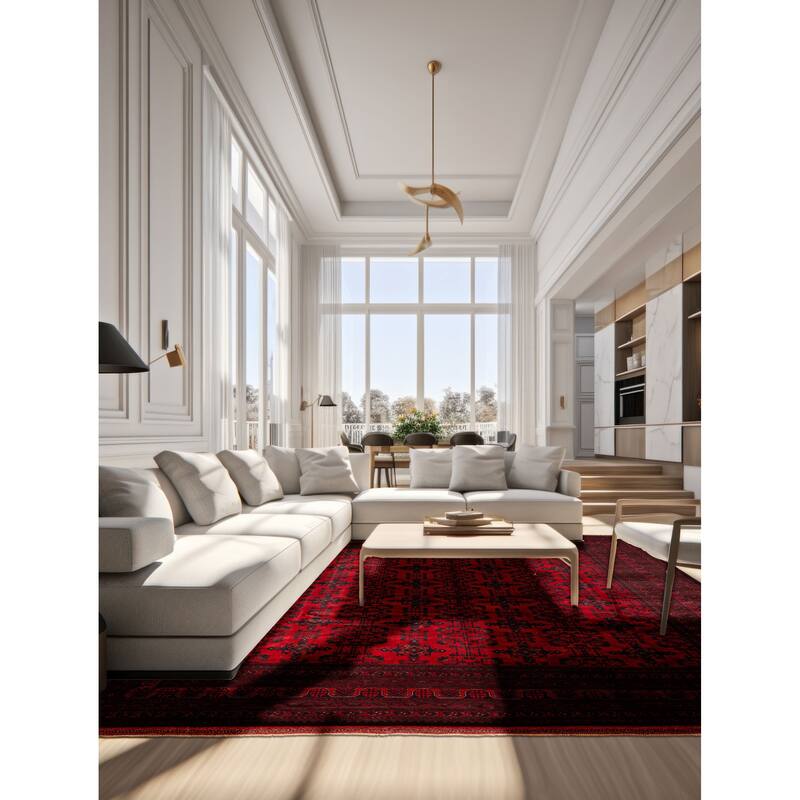 ECARPETGALLERY Hand-knotted Finest Khal Mohammadi Red Wool Rug - 9'11 x 12'10