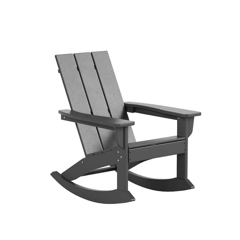 Shoreside 5-Piece Poly All Weather Rocking Chair Conversation Set