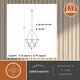 preview thumbnail 6 of 10, Burnett 3-Light Brass Mid-Century Modern Pendant, White Glass Shade, Adj Height Ceiling Chandelier Dining Room Fixture