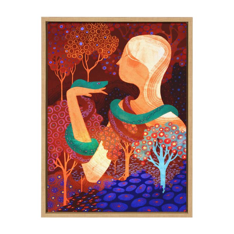Kate and Laurel Sylvie Eden Framed Canvas by Faryn Hughes