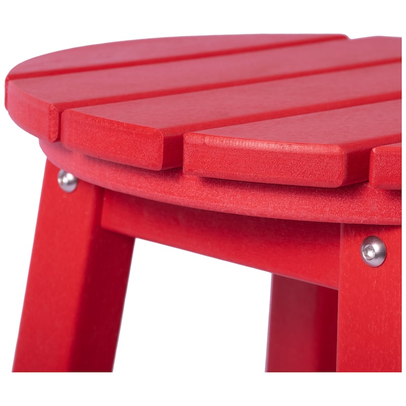 Polytrends Laguna Hdpe All Weather Outdoor Patio 24" Round Counter Stool (Set Of 3)