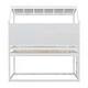 preview thumbnail 10 of 9, White Twin over Twin Size Wood Low Bunk Bed with Semi-enclosed Roof, Guardrails, Bedside Shelves and Ladder