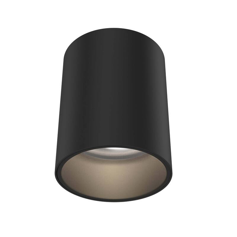 Focus 5 Inch LED Cylinder CCT Flush Mount - Black
