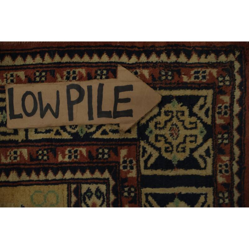 Hand Knotted Oriental 100% Wool Carpet Traditional Tribal Oranges & Rust Bokhara Area Rug - 4' 8'' X 3' 2''