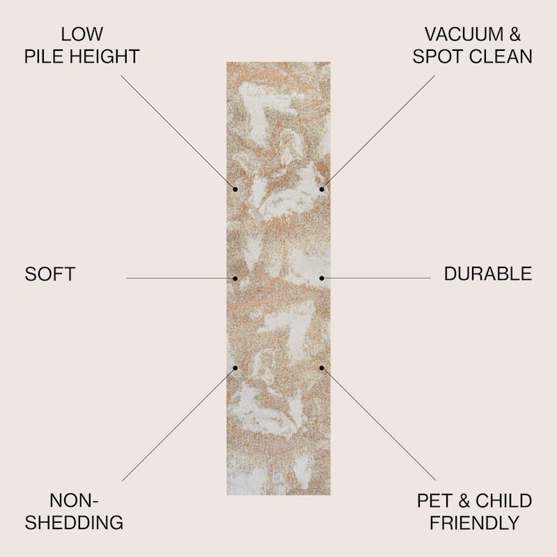 JONATHAN Y Marmo Abstract Two-Tone Modern Area Rug
