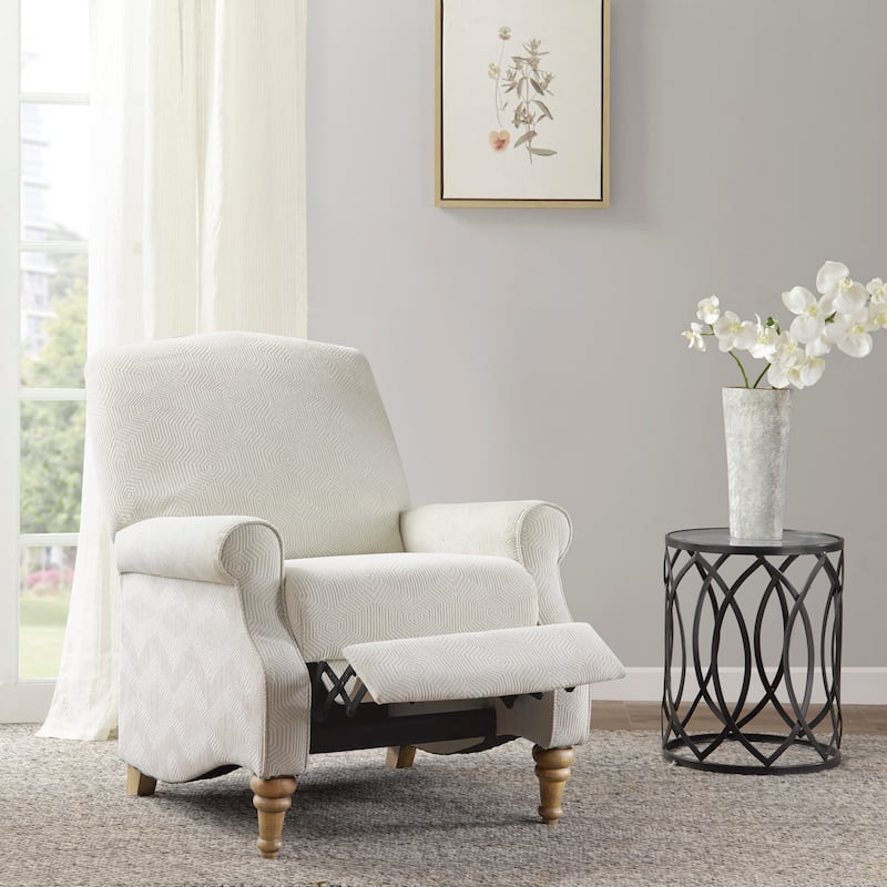 Madison Park Jimmy Ivory Push Back Recliner - Ivory