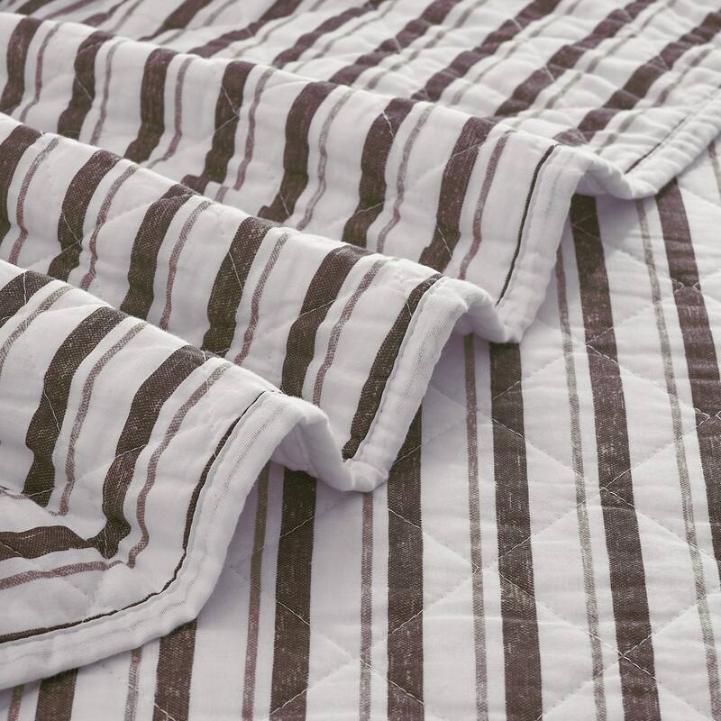 Wonderful 5 Piece Striped Coverlet Set