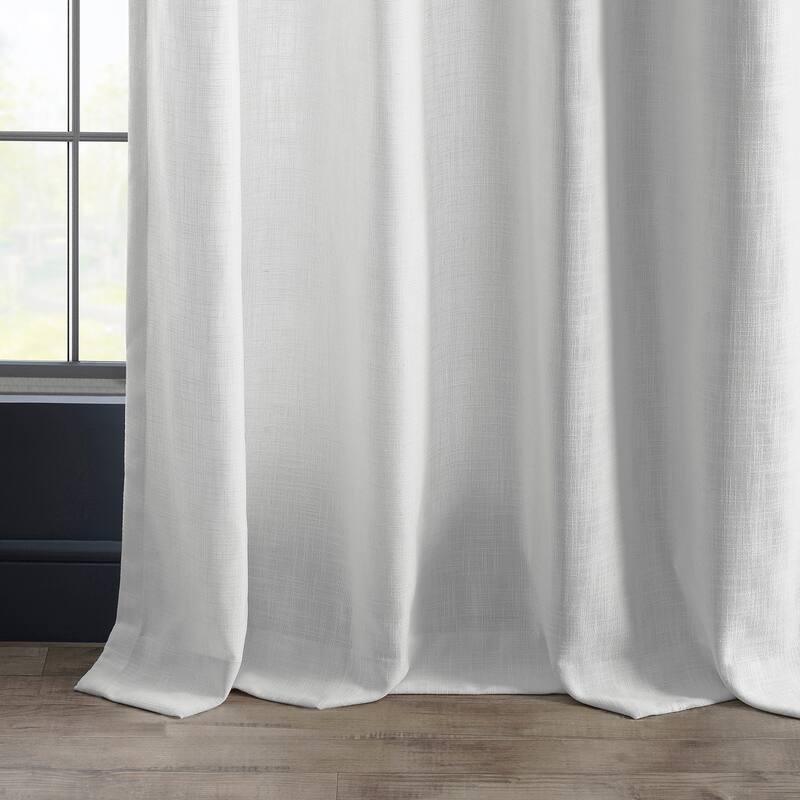 Exclusive Fabrics Heavy Faux Linen Grommet Curtain (1 Panel)