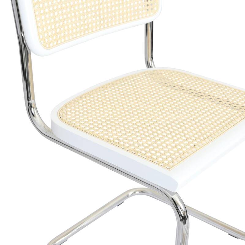 Breuer Chair Company Marcel Breuer Cesca Cane Cantilever Side Chair w/ Chrome Steel Frame (Various Wood & Cane Colors)