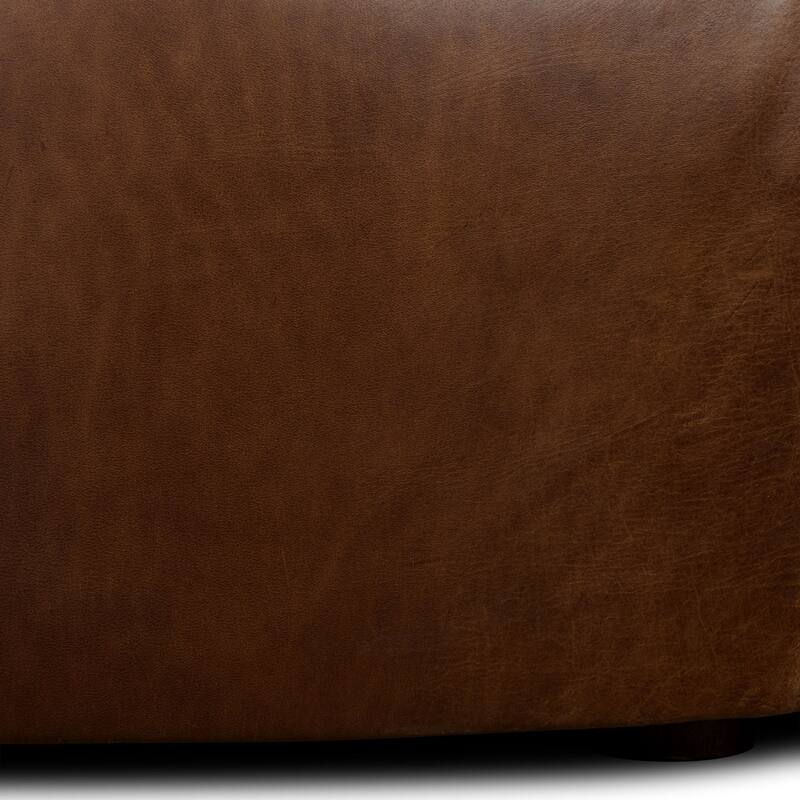 Poly & Bark Zahra Genuine Leather Storage Ottoman