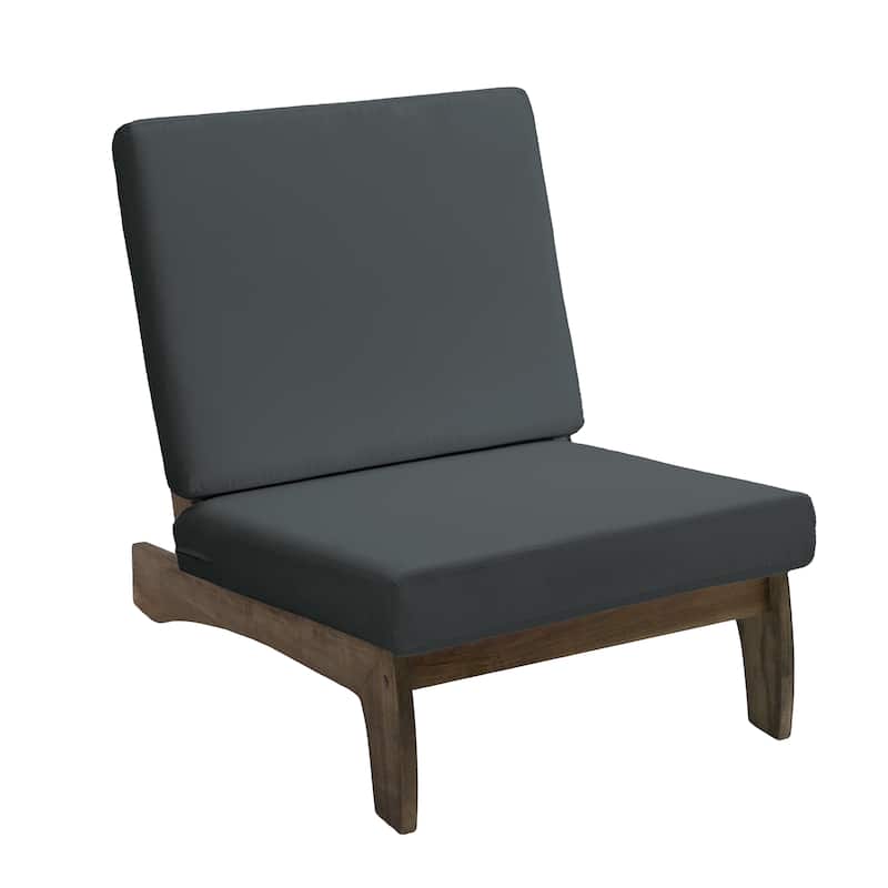 Acacia Wood 2 Seat Outdoor Club Chairs with Cushion