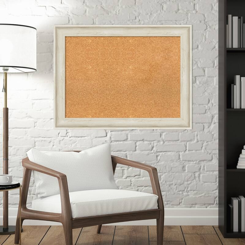 Regal Birch Cream Framed Cork Bulletin Memo Board