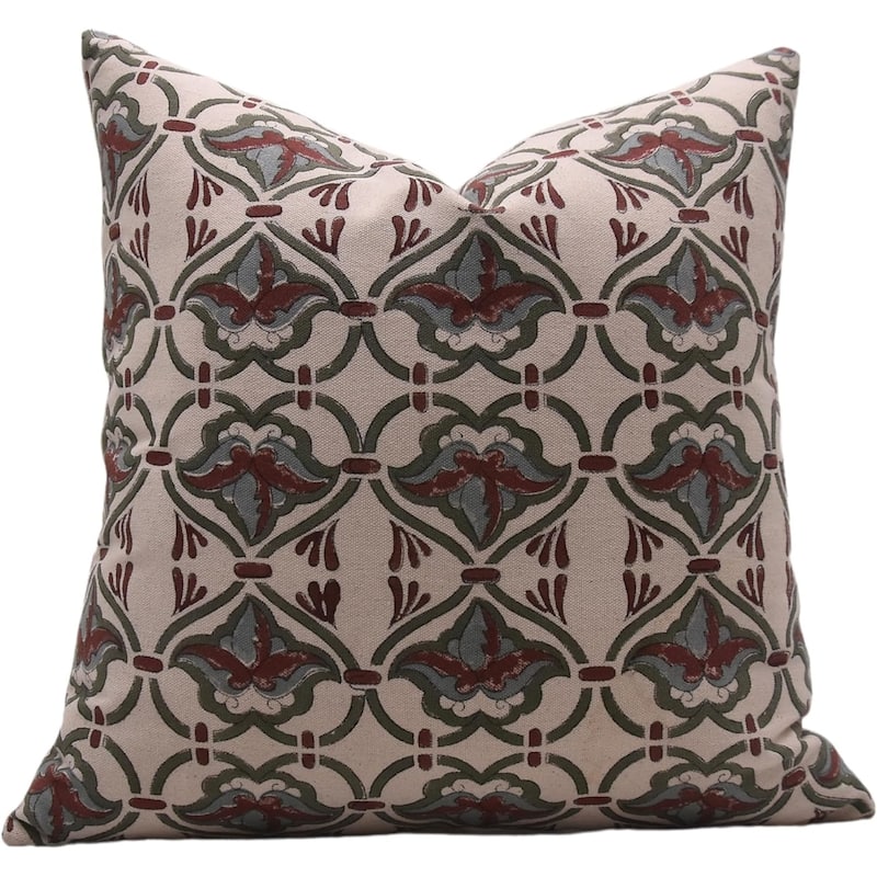 Fabdivine Cotton Square Block print pillow Cover - Pillow Covers - 26" x 26"