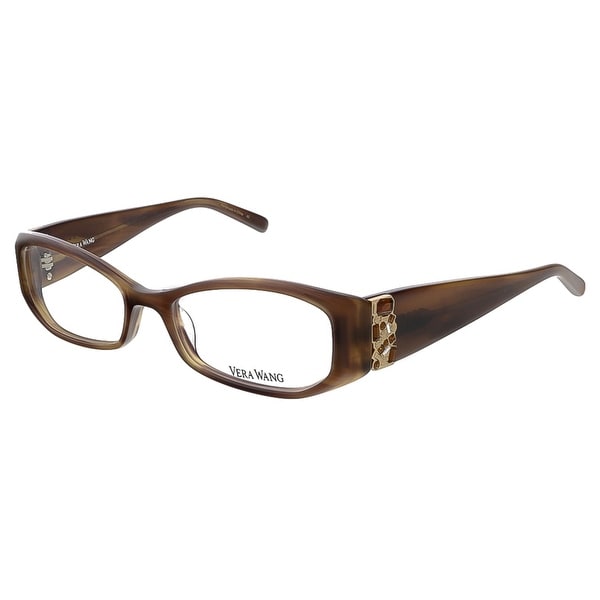 Vera Wang V 077 BR 50 Brown Full Rim Rectangular Optical Frame - 50-16-130