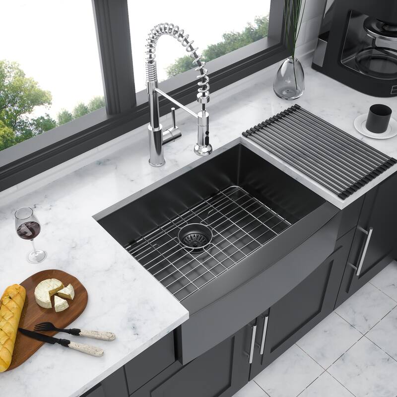 Farmhouse 16 Gauge Single Bowl Stainless Steel Kitchen Sink