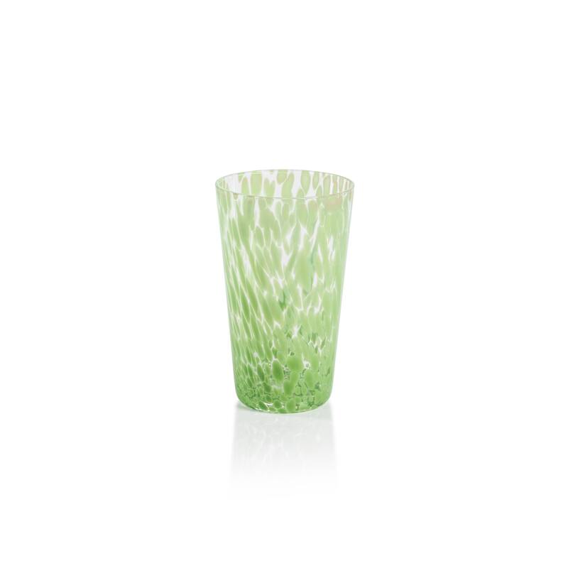 Willa Speckled Highball Glasses, Set of 6 - Green