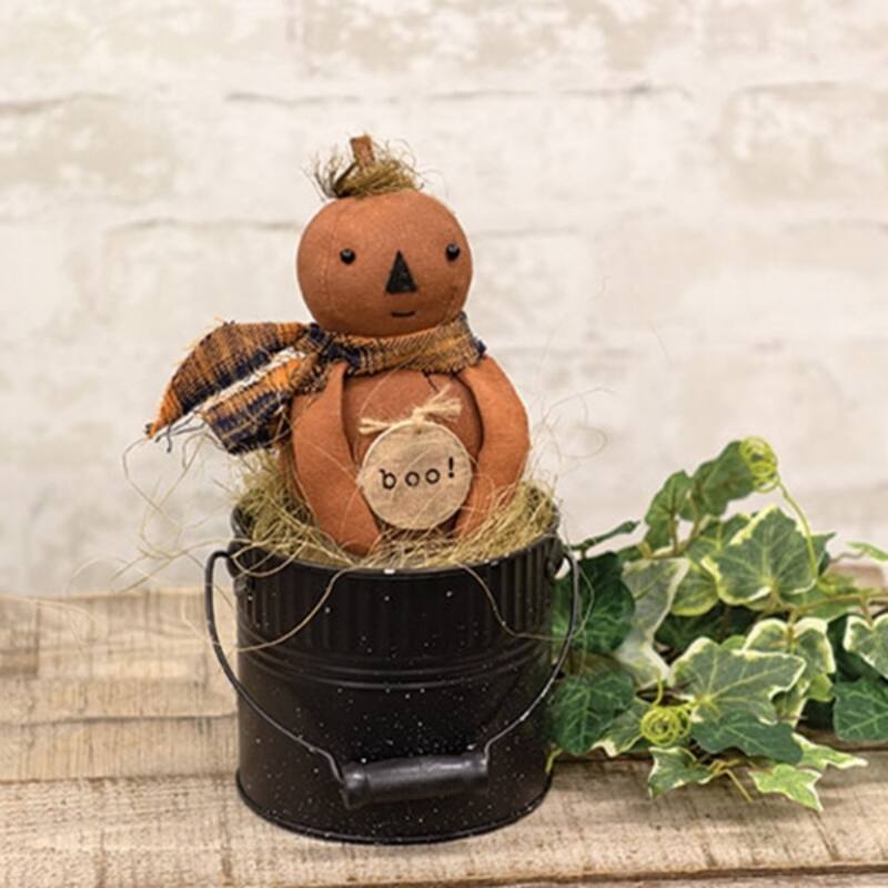 Boo Bobby Pumpkin Doll in Bucket - Multi