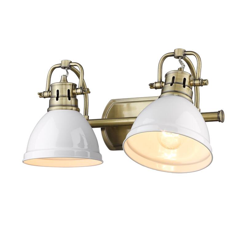 Golden Lighting Duncan 2 Light 17" Wide Bathroom Vanity Light - Aged