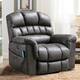 Super Soft Microsuede Power Lift Recliner Sofa with Massage Chair - Grey