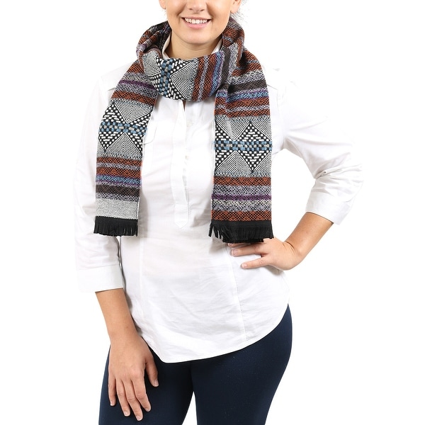 Missoni Black/Purple Abstract Scarf - 14-72. Opens flyout.