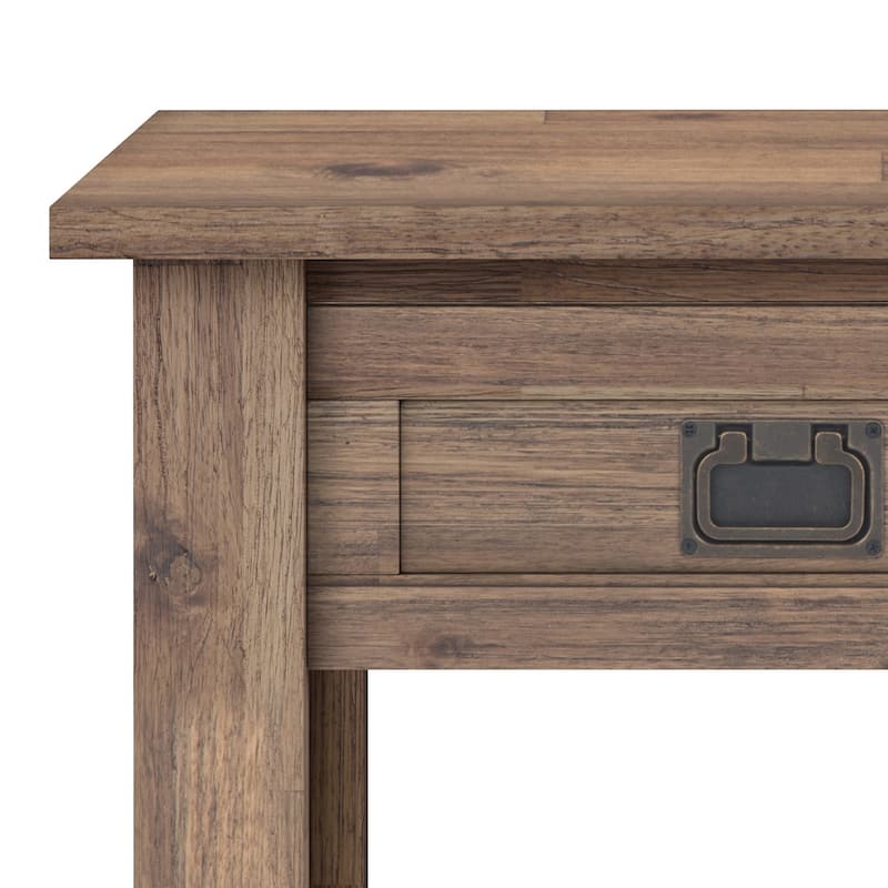 WYNDENHALL Garret SOLID ACACIA WOOD 22 inch Wide Square Rustic End Side Table - 22"W x 22" D x 22" H