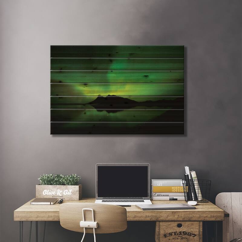 Vikivaki Print On Wood by Bragi Ingibergsson - Multi-Color