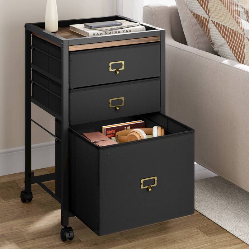 3 Drawers Under Desk Mobile File Cabinet with Wheels