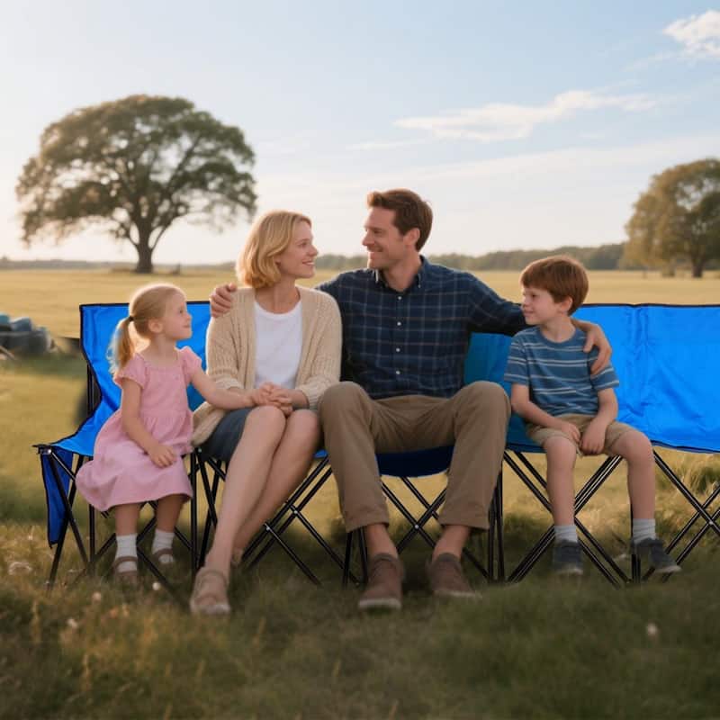 Foldable Team Bench with 600D Oxford Fabric Sturdy Iron Frame for Sports and Outdoor Use