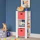 preview thumbnail 17 of 32, RiverRidge Kids Bookshelf and Toy Organizer Tower with 3 Cubbies and 6 Bookracks for Playroom, Nursery, and Reading Nook