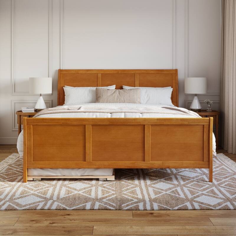 Portland Solid Wood Platform Bed with Matching Footboard and Trundle