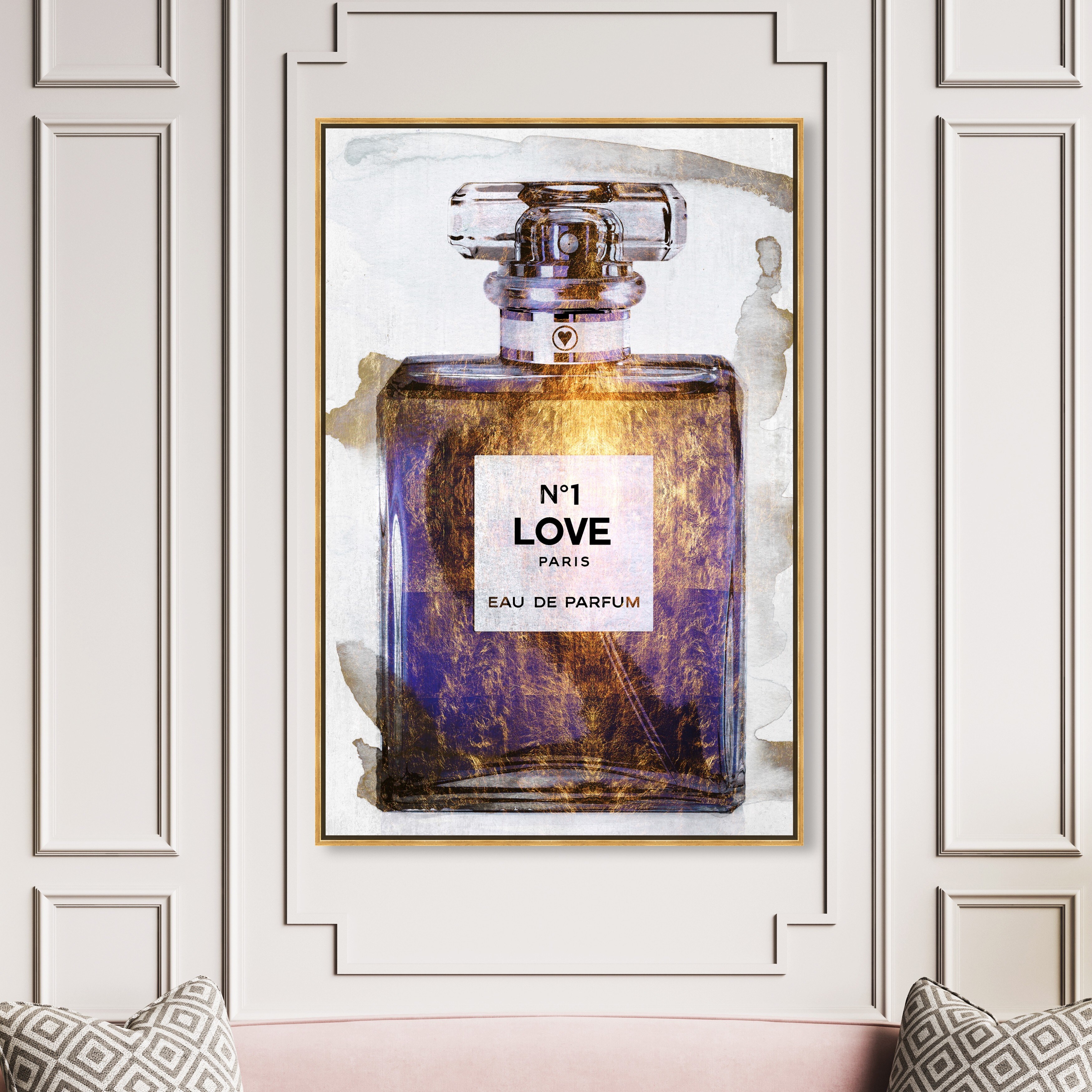 オリバーガル☆N°1 COUTURE PARIS アートプリント Oliver Gal 'N1 Purple Love Paris' Fashion and Glam Wall Art Framed