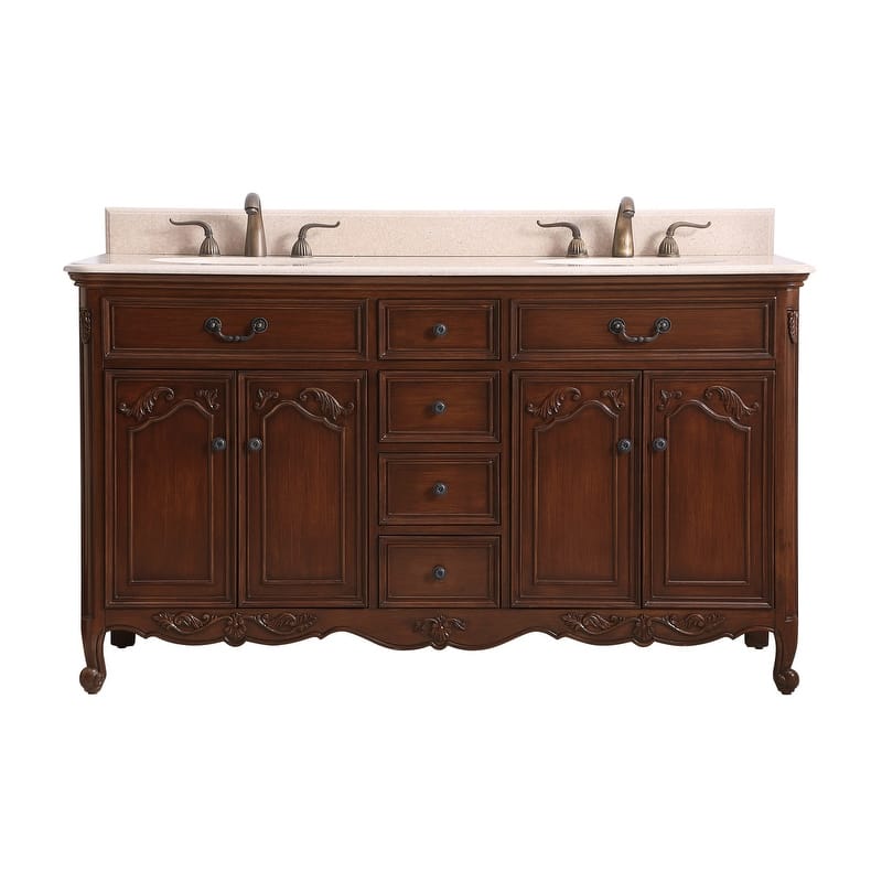 60" Double Bathroom Vanity Sink