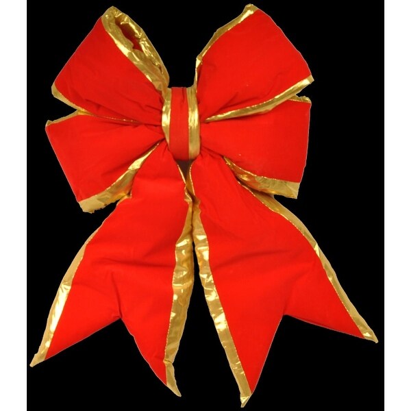 Christmas at Winterland WL-BOW-18-RE/GO 18 Inch Red with Gold Trim Holiday Bow