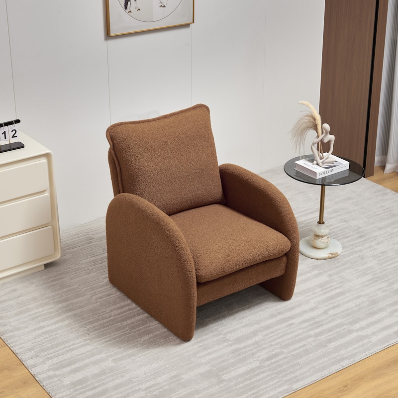 28.35" Upholstered Arm Chair with Ergonomic Design