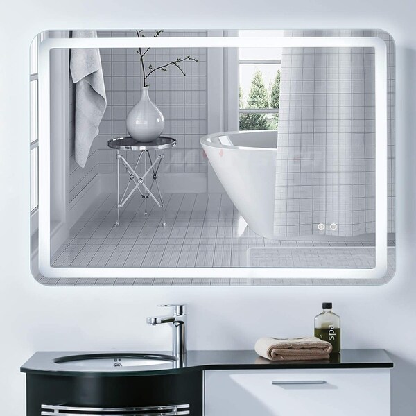 36 28 Inch LED Bathroom Mirror With Lights Anti Fog Dimmable