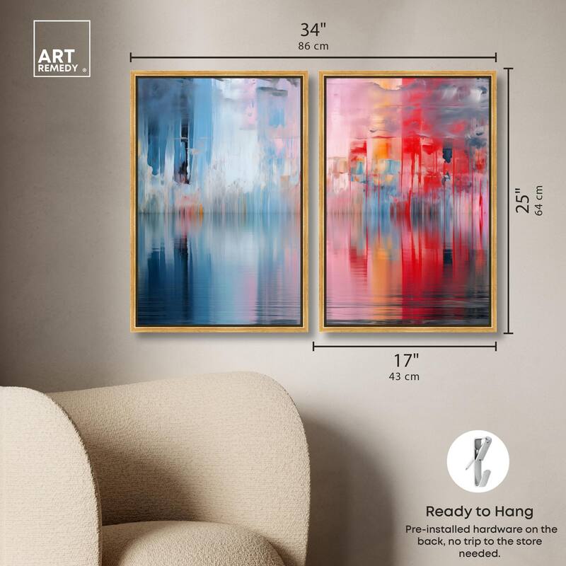 Prism on Water Canvas Set of 2 by Art Remedy