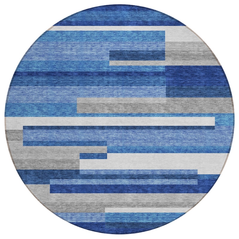 HomeRoots Striped Transitional Rectangle Outdoor Rug