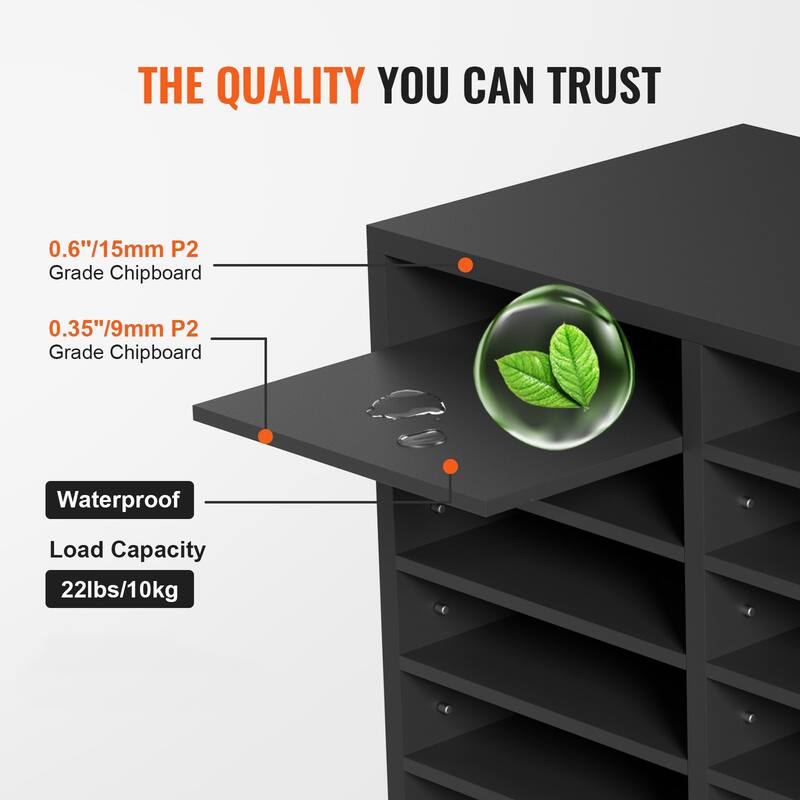 12 Compartments Office Literature Organizers with Adjustable and Removable Shelves Perfect Addition to Any Space