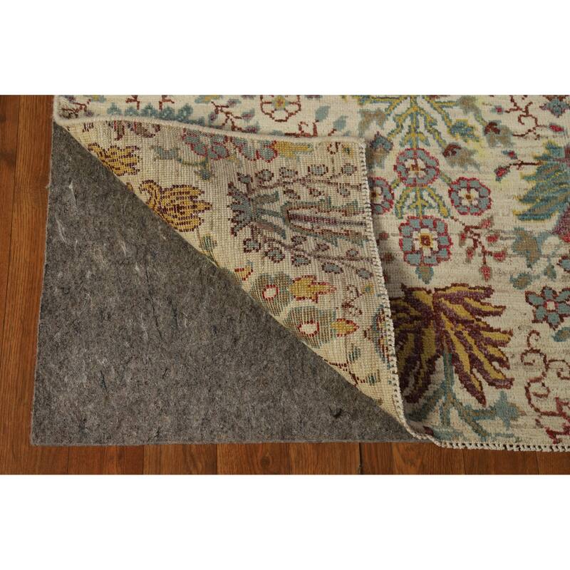 Hand Knotted Oriental 100% Wool Carpet Traditional All-Over Beige & Ivories Ziegler Area Rug - 7' 8'' X 5' 7''
