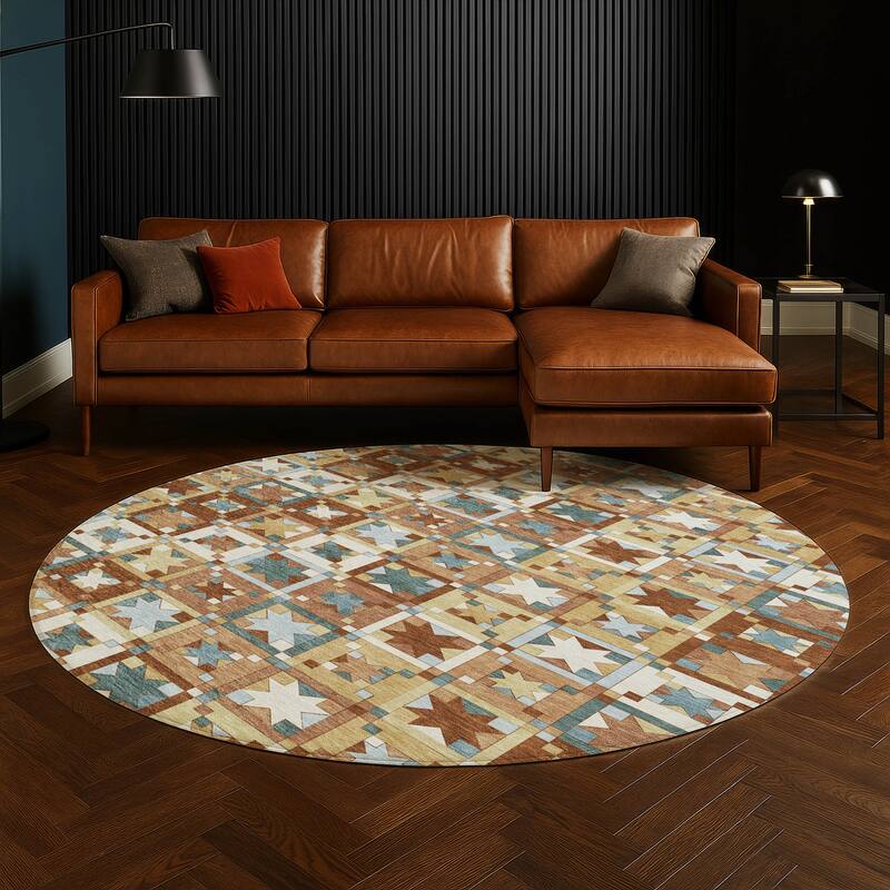 Machine Washable Indoor/ Outdoor Global Goddard Chantille Rug