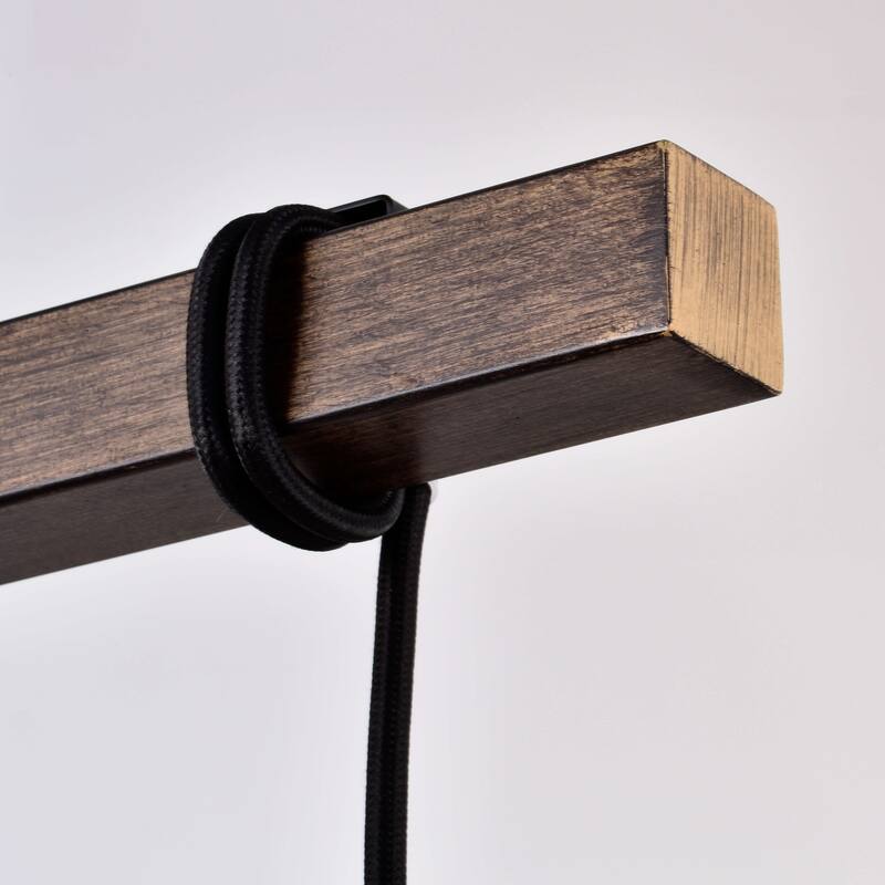 Betisa 6-light Antique Black and Faux Wood Grain Finish Wall Sconce