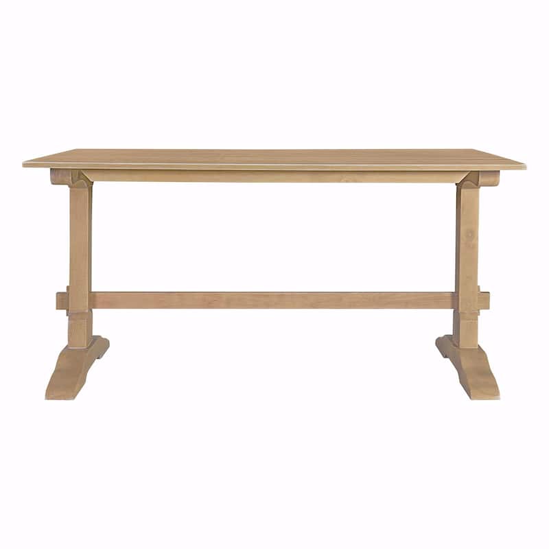 3-Piece Retro Dining Set - Rectangular Trestle Table with 2 Benches