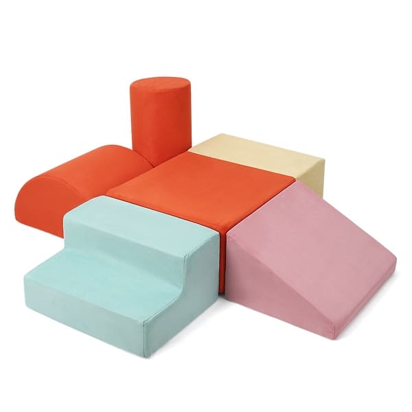 slide 2 of 19, Foam Climbing Blocks for Toddlers - Soft Indoor Play Gym Set