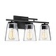 preview thumbnail 2 of 12, Savoy House Calhoun 3-Light Bathroom Vanity Light with Clear Glass (24" W x 9" H)