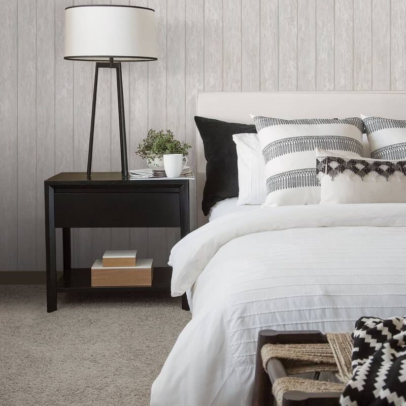 Galerie Wallcoverings Global Fusion Wood Panel Stripe Non-woven Matte Wallpaper Roll