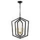 preview thumbnail 15 of 13, 18.11" Matte Black & Gold 4-Light Industrial Chandelier for Dining & Living Room (E12 Bulbs Not Included)
