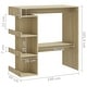 preview thumbnail 13 of 48, vidaXL Bar Table with Storage Rack 39.4"x19.7"x40" Engineered Wood - 39.4" x 19.7" x 40"