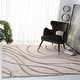 preview thumbnail 199 of 213, SAFAVIEH Florida Shag Sigtraud Abstract Waves 1.2-inch Thick Rug 12' Square - Cream/Beige - Square